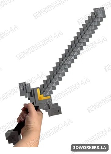 Espada De Minecraft Impresa En 3d Tamaño Real